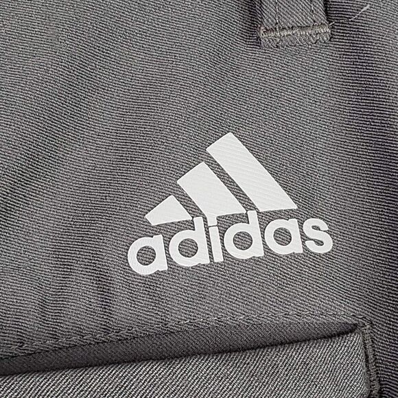 Adidas Golf Pants Chino Straight Flat Front Men’s Size 35x30 Gray Performance - Picture 6 of 10